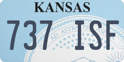 KS license plate 737ISF