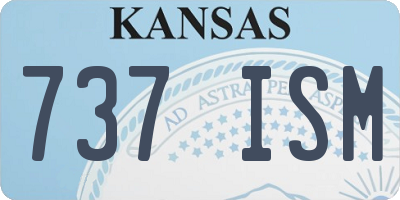 KS license plate 737ISM