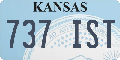 KS license plate 737IST
