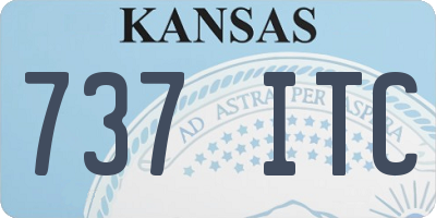 KS license plate 737ITC