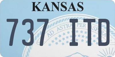 KS license plate 737ITD