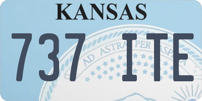 KS license plate 737ITE