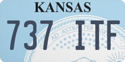 KS license plate 737ITF