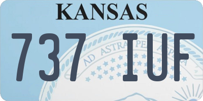 KS license plate 737IUF