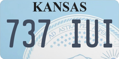 KS license plate 737IUI