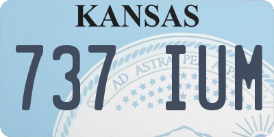 KS license plate 737IUM