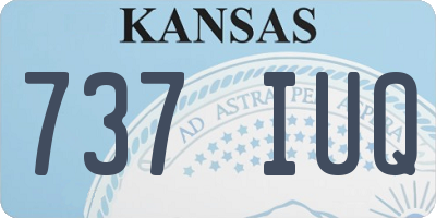 KS license plate 737IUQ