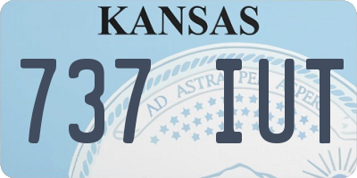 KS license plate 737IUT