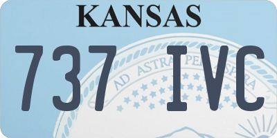 KS license plate 737IVC