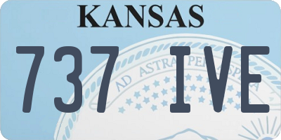 KS license plate 737IVE