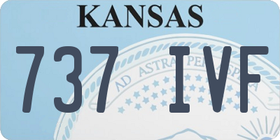 KS license plate 737IVF