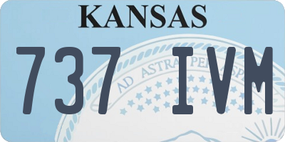 KS license plate 737IVM