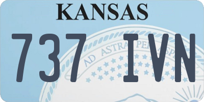 KS license plate 737IVN