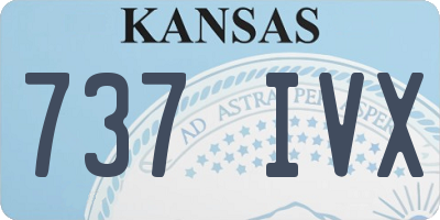 KS license plate 737IVX