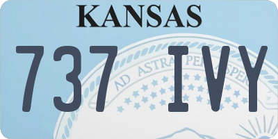 KS license plate 737IVY