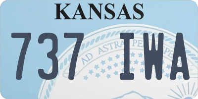 KS license plate 737IWA