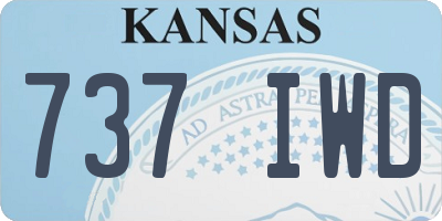KS license plate 737IWD
