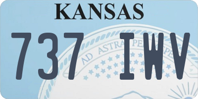 KS license plate 737IWV