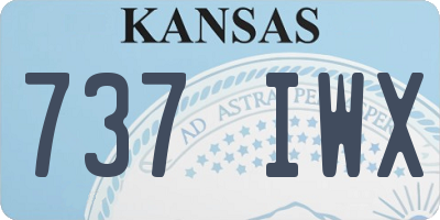 KS license plate 737IWX
