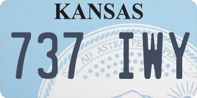 KS license plate 737IWY