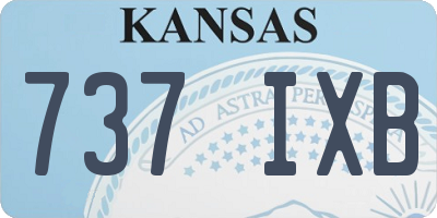 KS license plate 737IXB