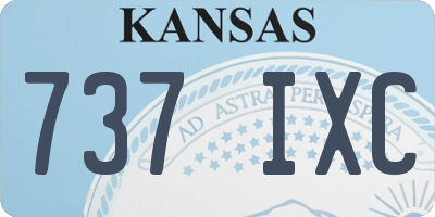 KS license plate 737IXC