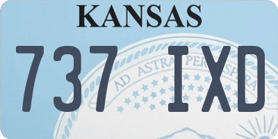 KS license plate 737IXD