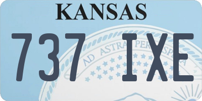 KS license plate 737IXE