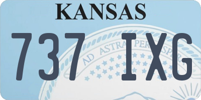 KS license plate 737IXG