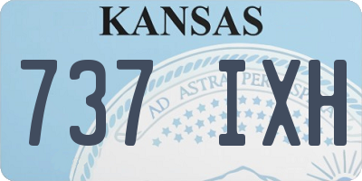 KS license plate 737IXH