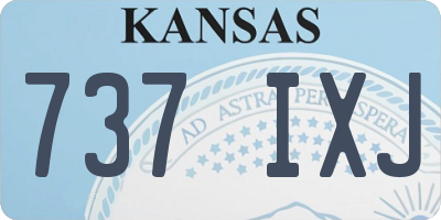 KS license plate 737IXJ