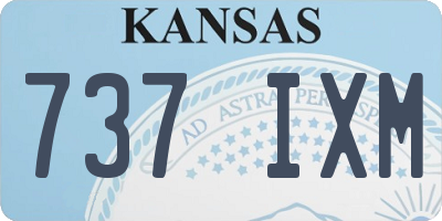 KS license plate 737IXM