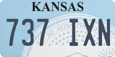KS license plate 737IXN