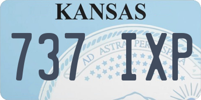 KS license plate 737IXP