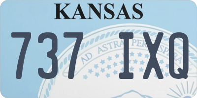 KS license plate 737IXQ