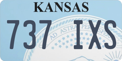 KS license plate 737IXS