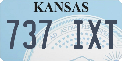 KS license plate 737IXT