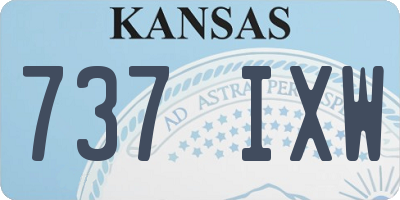 KS license plate 737IXW