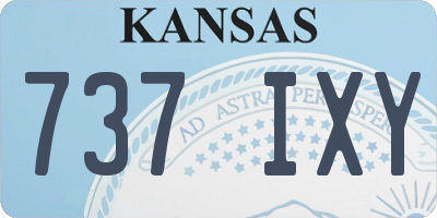 KS license plate 737IXY