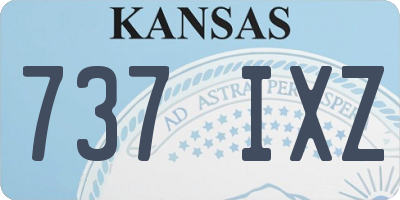 KS license plate 737IXZ