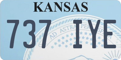 KS license plate 737IYE