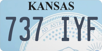 KS license plate 737IYF