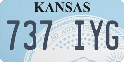 KS license plate 737IYG