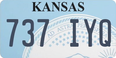 KS license plate 737IYQ
