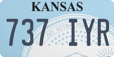 KS license plate 737IYR