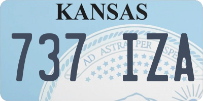 KS license plate 737IZA