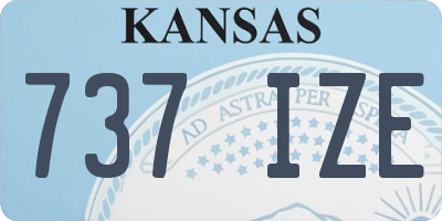 KS license plate 737IZE