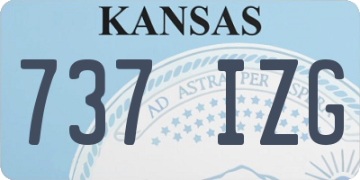 KS license plate 737IZG