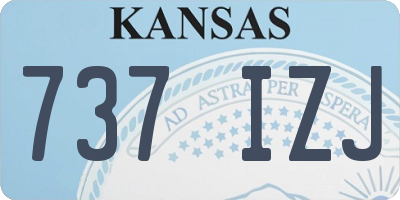 KS license plate 737IZJ