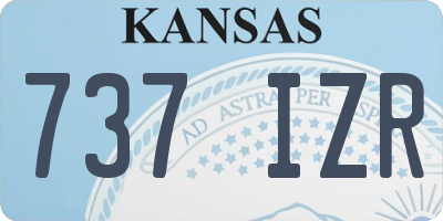 KS license plate 737IZR